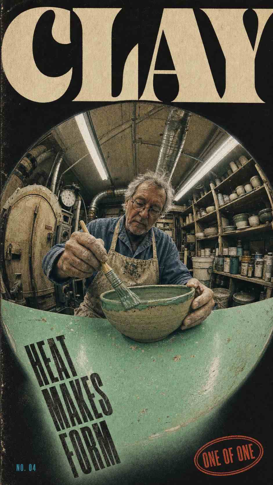 CLAY pottery editorial poster