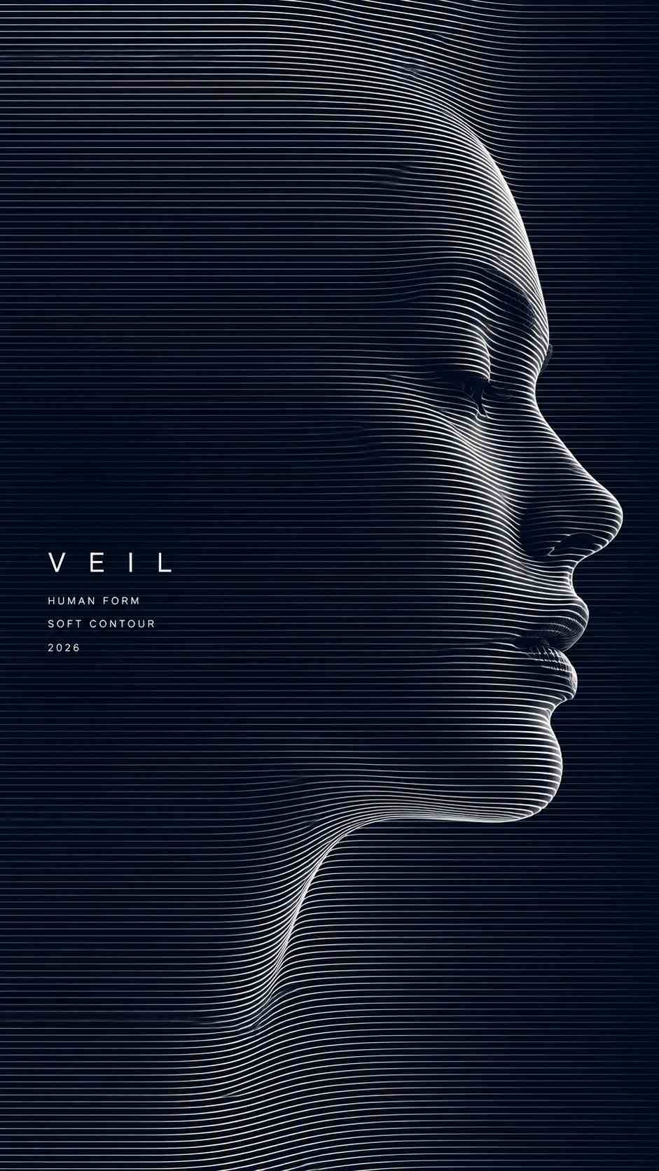 VEIL contour portrait poster